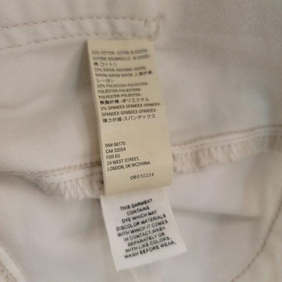 Free People Sz 27 Flare High Rise Jeans White Stretch - Picture 7 of 8